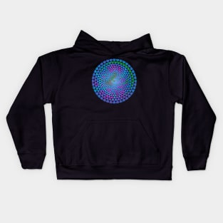 Hearts Link Together Colourful Cosmic Matrix Kids Hoodie